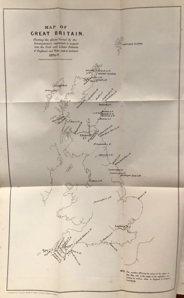 (*NEW ARRIVAL*) (Shellfish) Buckland, Frank, Spencer Walpole, J. A. Blake, et al. Reports of the Crab and Lobster Fisheries of England and Wales, Scotland, and Ireland Cheap