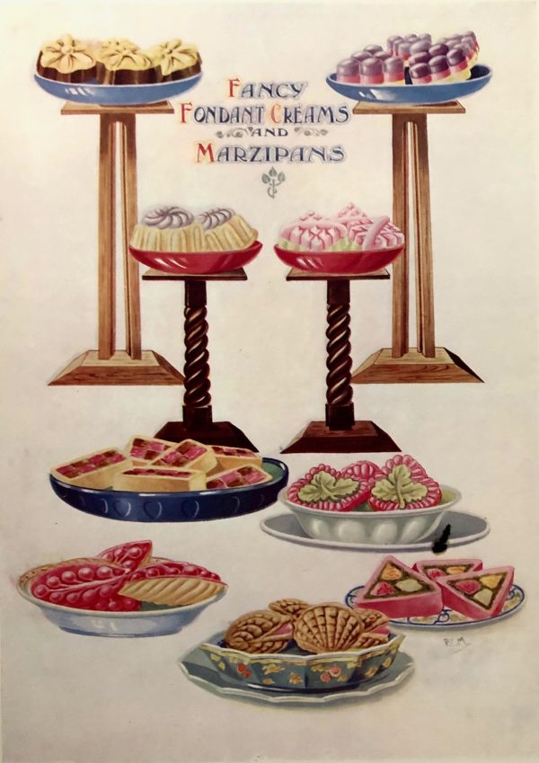 (Confectionery) George F. Burton. Home-Made Chocolates, Bon-Bons, Desserts, Fine Art Sugar Work Hot on Sale