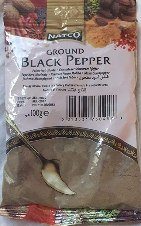 Natco black pepper ground 100g Supply