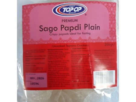 Topop Sago Papdi Plain 200gms Online Hot Sale