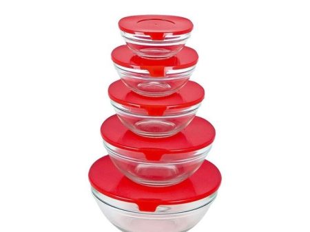 5 Piece Bowl Set (Red Cherry) Fashion