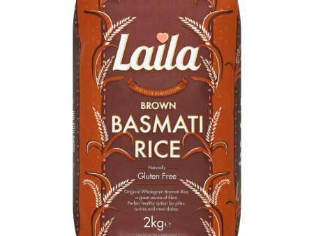 Laila Brown Basmathi Rice 2kg Sale