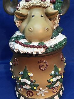 Christmas Candle Holder Carlton Cards Rustic Moose on Sale