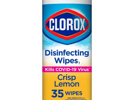 Clorox Disinfectant wipes, crisp lemon, 35 units. Hot on Sale