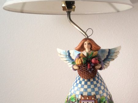 Jim Shore 2004 Heartwood Creek Angel Lamp #118638L Cheap