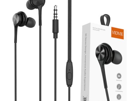 VidVie In-Ear Headphones Earbuds Earphone Headset with 3.5mm Headphone Plug AUX Connector Cheap