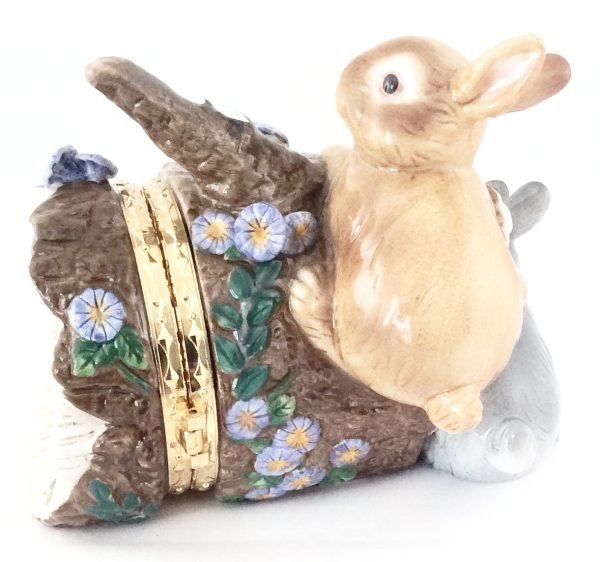 CWC Porcelain Easter Bunny Hinged Trinket Box Hot on Sale