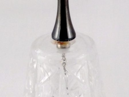 Hand Cut Crystal Bell with Metal Handle - Dinner Bell Fashion