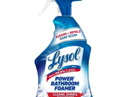 Lysol Power Foam Cleaner for Bathrooms, Showers, Tubs, 32oz on Sale