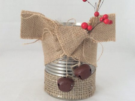 Christmas Tin Candle Holder on Sale