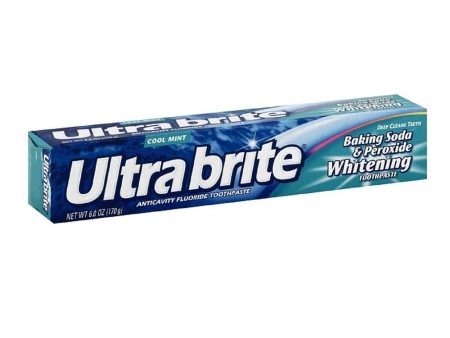 UltraBrite Baking Soda & Peroxide Toothpaste, Cool Mint 6oz Supply