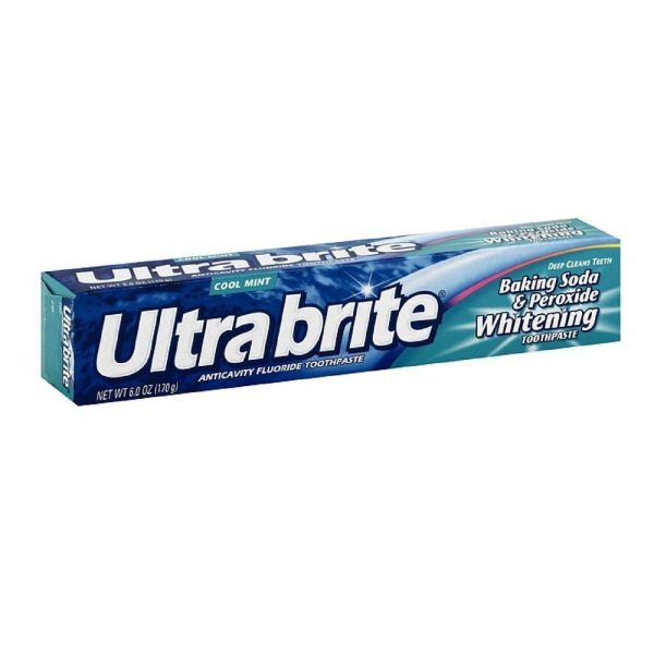 UltraBrite Baking Soda & Peroxide Toothpaste, Cool Mint 6oz Supply