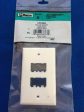 Panduit CFP4WH, Mini-Com Faceplate, 4 Module Space, Classic Series, White Hot on Sale