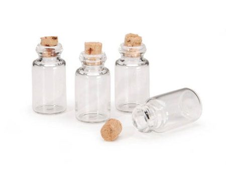 Timeless Minis - Spice Bottles with Cork Plugs - .4375 x 1 inch - 4 pieces Cheap