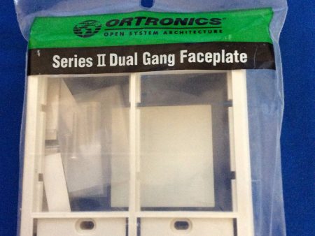 Ortronics OR-40300159 Dual Gang,  Faceplate, Fog White Online now