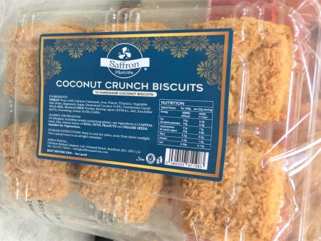 Saffron Coconut Crunch  Biscuits 12 pcs For Discount