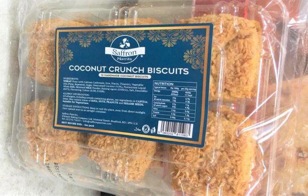 Saffron Coconut Crunch  Biscuits 12 pcs For Discount