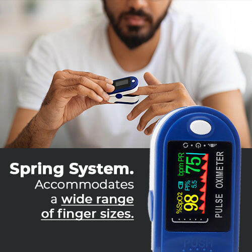 Fingertip Pulse Oximeter - Accurate Blood Oxygen Saturation Monitor  (Royal Blue) Fashion