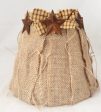 Primitive - Country Style Lamp Shade, Hand wrapped Lamp Shade with Burlap and Home spun fabric Online