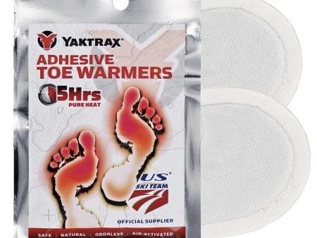 Yaktrax Adhesive Toe Warmers, 2 Pack Supply