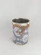 Desk Organizer, Tin Cans Hand Wrapped in Decorative Fabric and Twine For Cheap