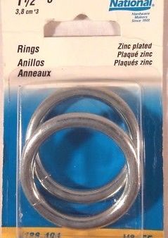 National Hardware 1-1 2  #3 Zinc Plated Rings N186-494   V3155, Set of 2 For Discount