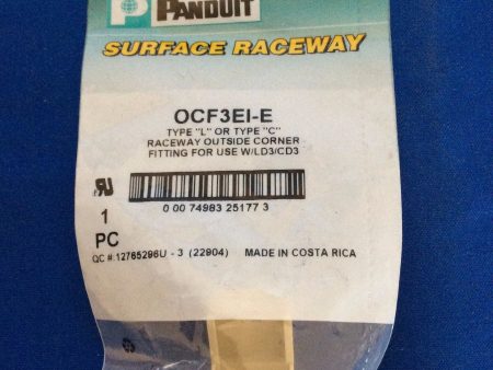 Panduit OCF3EI-E, Raceway Outside Corner, Ivory Fashion