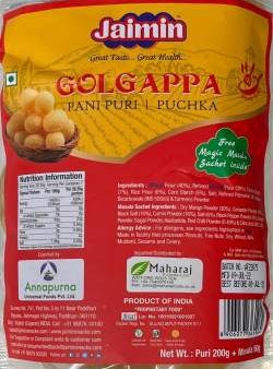 Jaimin Ready to Fry Pani Puri (with masala) 200g Sale