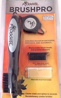 Frogger BrushPro Gray, Golf Club Golf Spikes Cleaning Brush Online Hot Sale