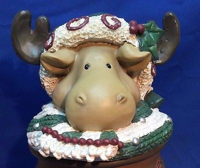 Christmas Candle Holder Carlton Cards Rustic Moose on Sale