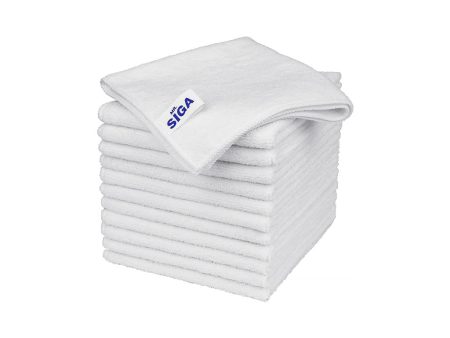 Microfiber Cleaning Cloth Size:12.6  x 12.6  White Online