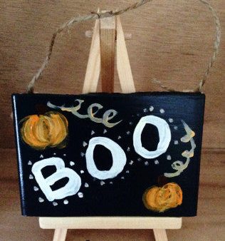 Halloween Boo Decorative Tile - Handmade Hot on Sale