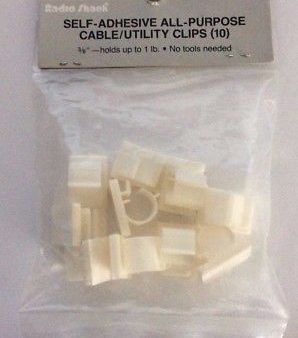 RadioShack Self-Adhesive Cable Utility Clips, No.278-1640A, Set of 10 Discount