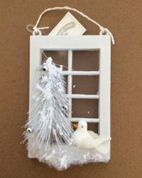 Winter Time Christmas White Dove Ornament Discount