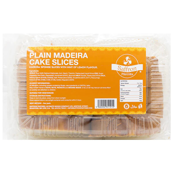 Saffron Pastries Plain Maderia Cake Slices 380g Online