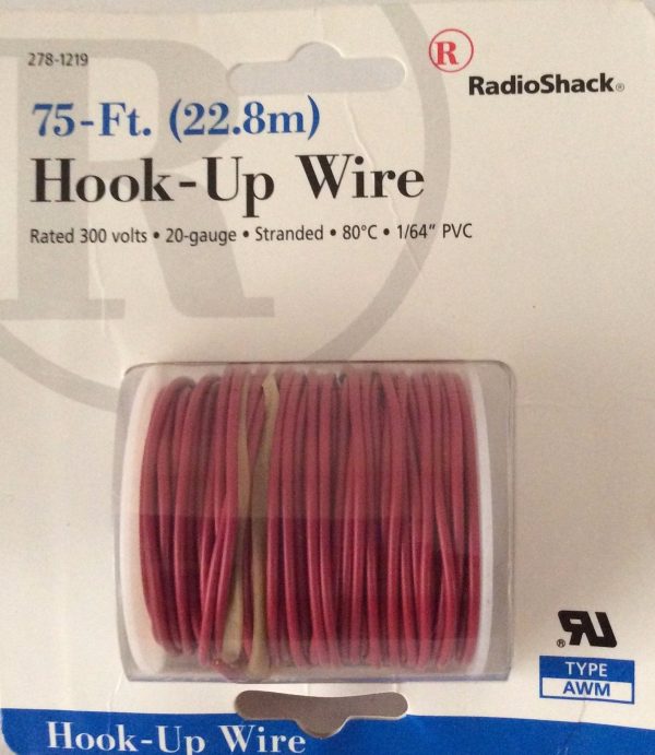 RadioShack 75-Ft. Hook-Up Wire, Type AWM, 20-Gauge, #278-1219 For Discount