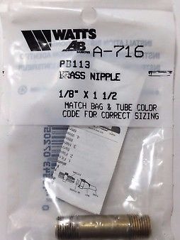 Watts Brass Nipple A-716 - NEW on Sale