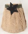 Primitive - Country Style Lamp Shade, Hand wrapped Lamp Shade with Burlap and Home spun fabric Online