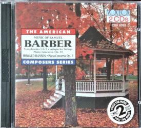 The American Composers Series - Music of Samuel Barber 2 CDs, 1995 Discount