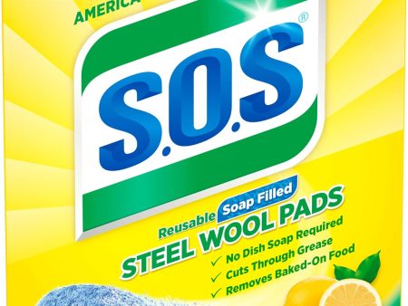 S.O.S Steel Wool Soap Pads, Lemon Fresh Scent, 10 Count Sale