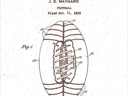 MS198 - Football Patent - 12x12 For Sale